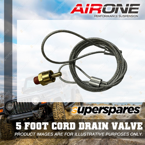 Airone 5 Foot Cord Drain Valve Suits Air Suspension and Onboard Air Tank Setups