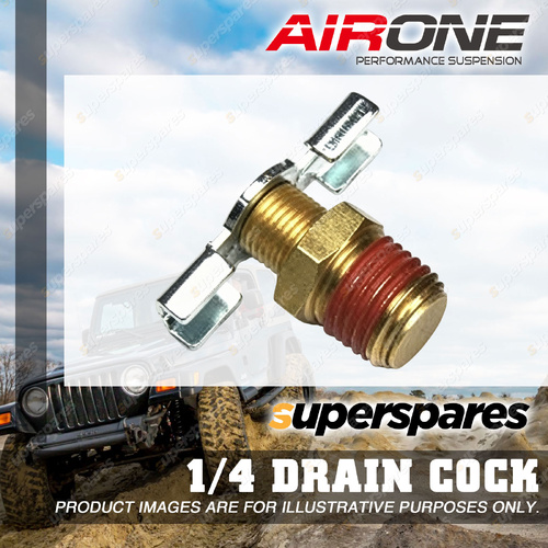 Airone 1/4 Drain Cock for Air Tank - Suits Air Suspension and Onboard Air System