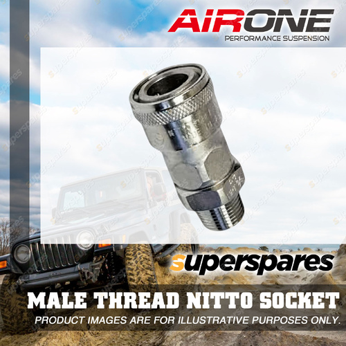 Airone 3/8 Male Thread Nitto Socket - Threaded Air Fitting Connection