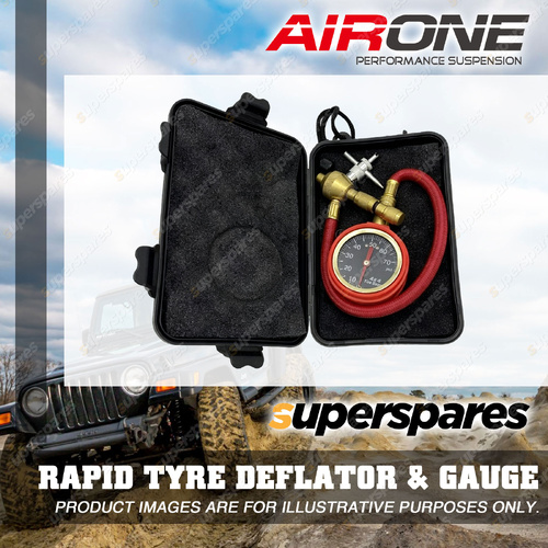 Airone Rapid Tyre Deflator & Gauge - Incl. Protective Case and Bonus Valve Tool