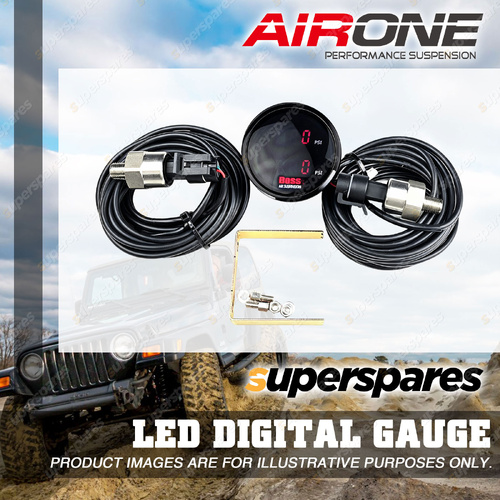 Airone LED Digital Gauge Red Dual Readout - 0-220 psi Operating Range