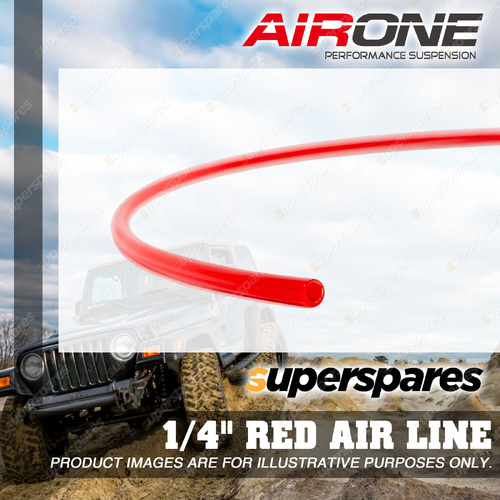 Airone 1/4" Red Air Line - Sold Per Metre for Air Suspension and Load Assist