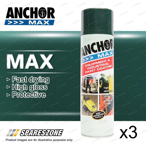 3 x Anchor Max Bottle Green G11 400G Help Maintain Clean Professional Appearance