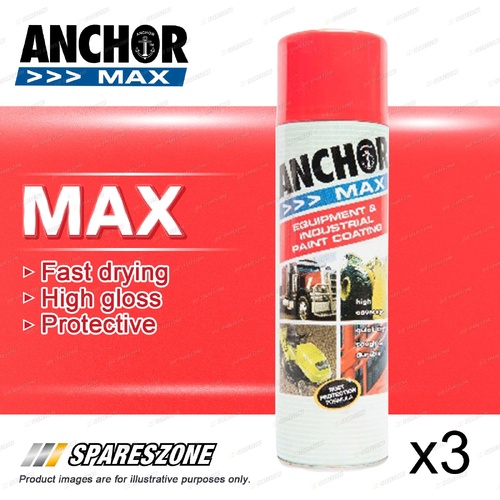 3 x Anchor Max Massey Ferguson Red R14 400G - Fast Drying Versatile Application