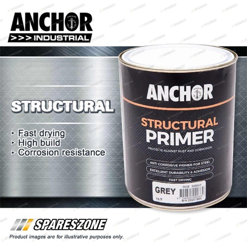 Anchor Structural Primer Grey 1L - Excellent Adhesion and Coverage Fast Drying