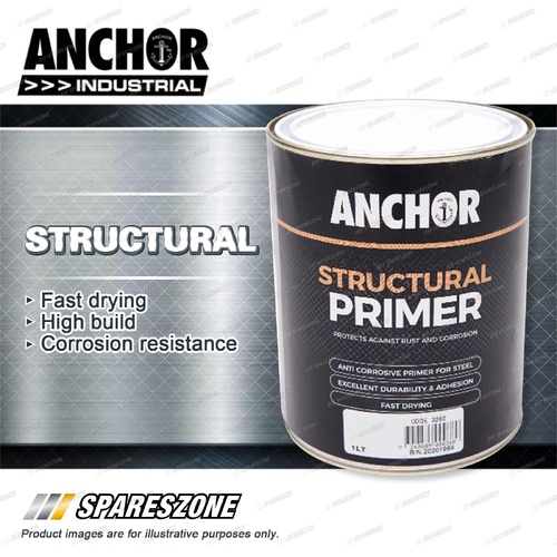 Anchor Structural Primer Red 1L - Excellent Adhesion and Coverage Fast Drying