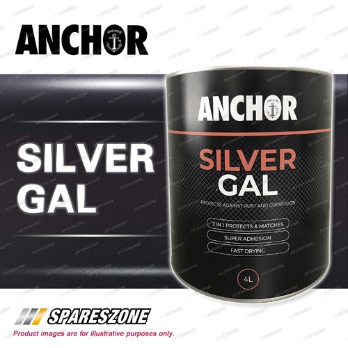 Anchor Silver Gal 4L - Offer Corrosion Protection Fast Drying Ideal Colour