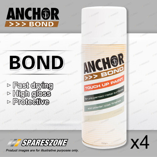 4 x Anchor Bond Anodic Natural Matt Paint 150 Gram For Repair On Colorbond