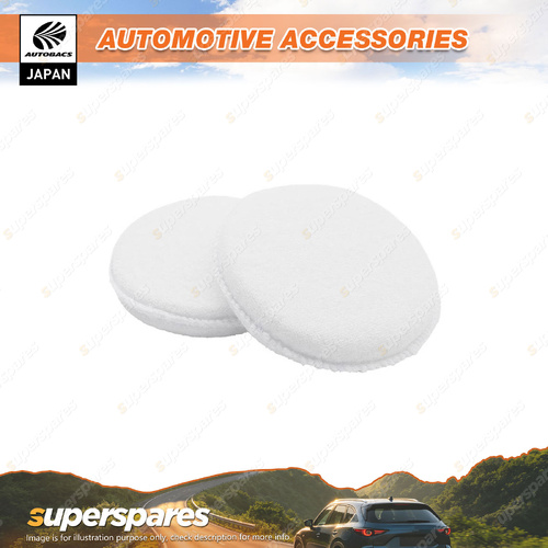 Autobacs Polishing Pads - 120 x 10mm Soft Foam Inner Core Pack of 2