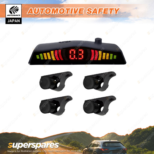 Autobacs 12/24V 4 Sensor Truck Parking Sensor System with Display - IP67