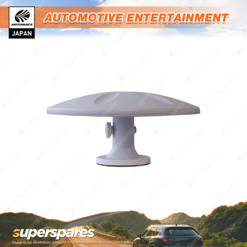 Autobacs 360 Omni-Directional Digital TV Antenna White - Strong ABS Plastic