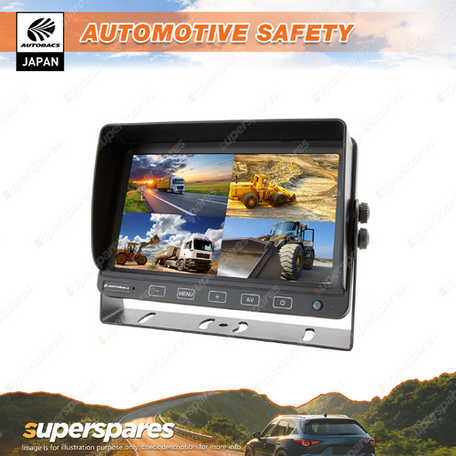 Autobacs 7 Inch 12/24V High Resolution Quad-View Monitor - up to 4 Cameras