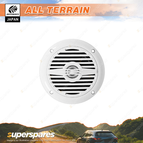 Autobacs 4 Inch 2-Way Marine Speakers - White IP56 Waterproof Rating