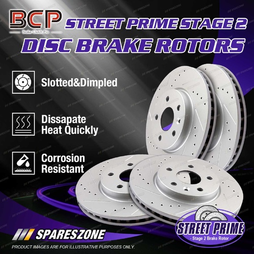 Slotted Front + Rear Disc Brake Rotors for Iveco Daily 65 Series 65C13 15 65C17