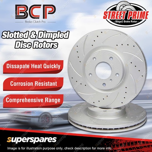 Slotted Pair Rear Disc Brake Rotors for Audi A3 1KJ 1KY 1KW 2EA S3 1KJ 1KW