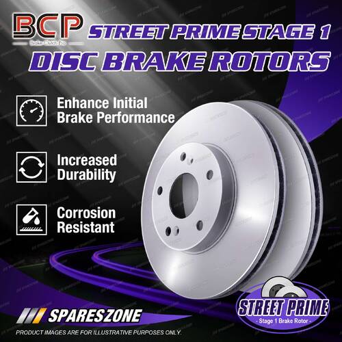 2 Front BCP Disc Brake Rotors for Jeep Renegade FWD 1.4 Ltr EAM 2015-On