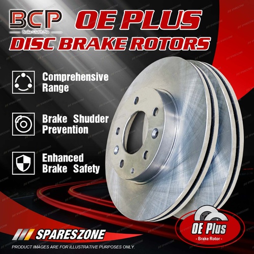 Front Pair Disc Brake Rotors for Kia Rio BC 1.5L 9/02-6/05 BCP Brand