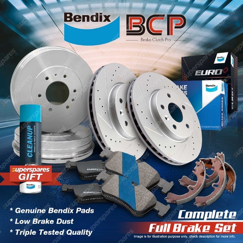 Slotted Rotors Drums Brake Pads Shoes for Peugeot 306 N3 N5 7A 7B 7C 7D Teves