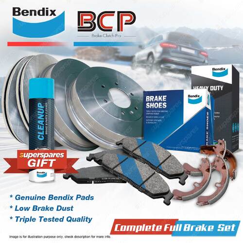Brake Rotors Drums Bendix Pads Shoes for Mitsubishi L300 Express SA SB - SE 2.0
