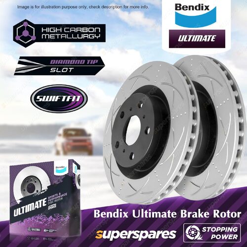 Bendix Front Ultimate Disc Brake Rotors for Holden Caprice WM Calais VE VF 6.0L