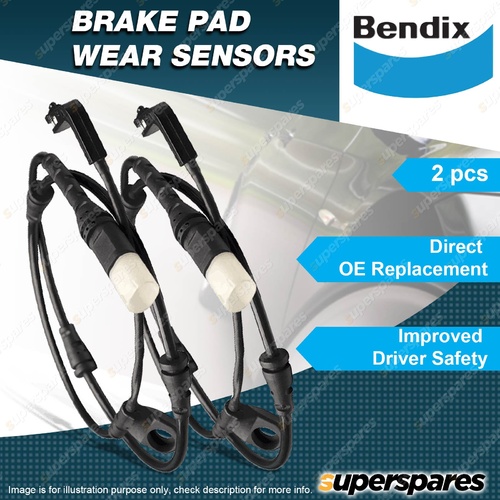 2 x Bendix Front Brake Pad Wear Sensors for Benz Vito 109 110 111 W639 08-on