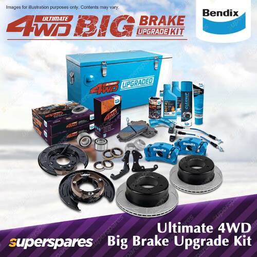 Bendix Rear ULT4WD Big Brake Upgrade Kit for Toyota Land Cruiser 76 78 79 17"