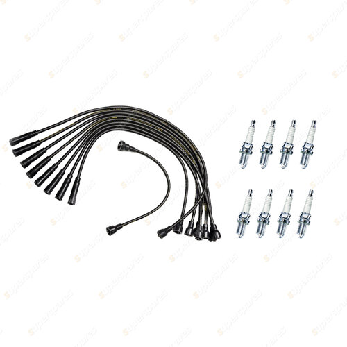Bosch Super Leads + 8 x Denso Spark Plugs for Holden Belmont HG HJ HQ HX Torana