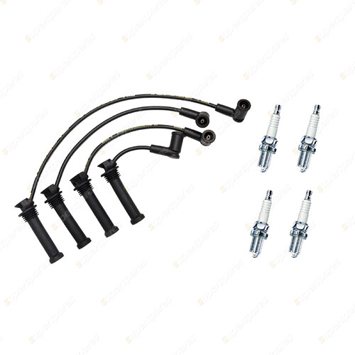 Bosch Ignition Leads +4 Denso Iridium Power Spark Plugs for Mazda 6 GG GG3P GG3S