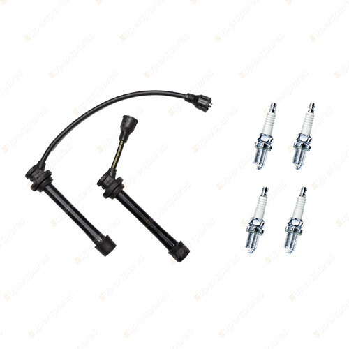 Bosch Ignition Leads + 4 Denso Iridium TT Spark Plugs for Suzuki SX4 YA11S YB11S