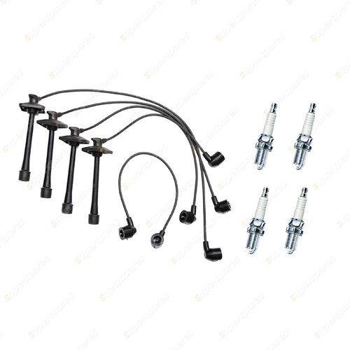 Bosch Leads + 4 x Denso Iridium Power Spark Plugs for Toyota Rav 4 SXA10 SXA11