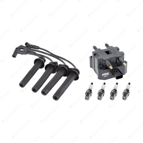 NGK Spark Plugs Coil + Bosch Leads Kit for Mini Cooper S One R50 R52 R53 1.6L I4
