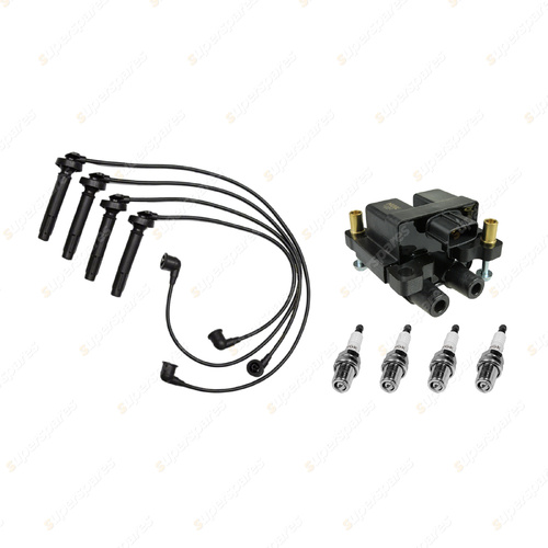 NGK Spark Plugs Coil + Bosch Leads Kit for Subaru Outback BP B13 BP9 2.5L EJ253