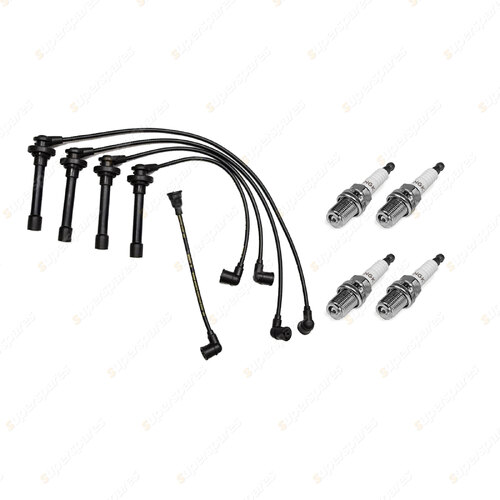 4 x NGK Spark Plugs + Bosch Ignition Leads for Nissan Pulsar N14 BEAN14 FEAN14