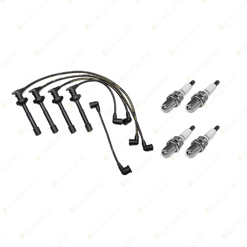 4 x NGK Spark Plugs + Bosch Ignition Leads for Nissan Pulsar N14 RNN14 SR20DET
