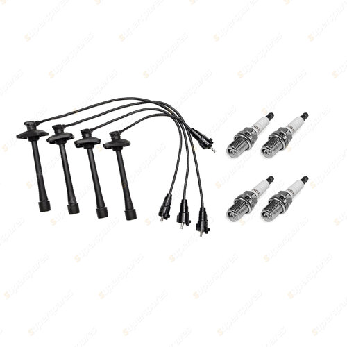 4 x NGK Spark Plugs + Bosch Ignition Leads Kit for Toyota Camry SXV20R SXV20 LPG