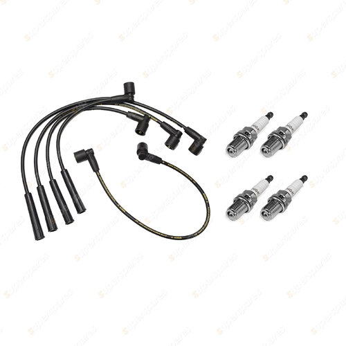 4 x NGK Spark Plugs + Bosch Ignition Leads Kit for Seat Cordoba AFT 1.6L 55KW