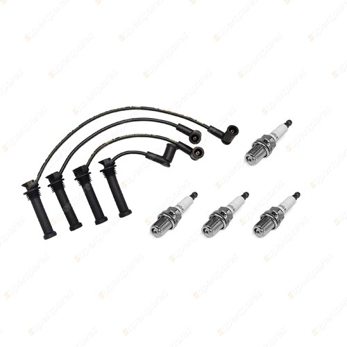 4 x NGK Spark Plugs + Bosch Ignition Leads Kit for Mazda 6 GY GY3W 2.3L L3 I4
