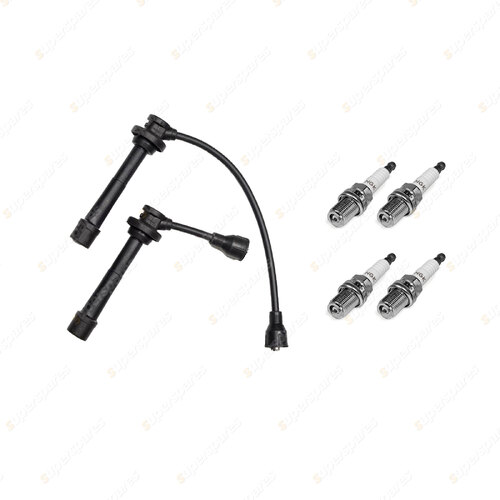 4x NGK Spark Plugs + Bosch Leads for Suzuki Baleno SY416 Carry GA413 Jimny SN413