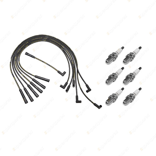 6 NGK Spark Plugs + Bosch Leads for Ford Fairlane NL Fairmont Falcon EL LTD LPG