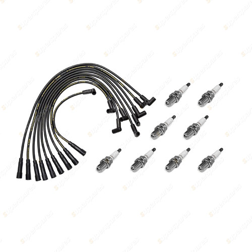 8 x NGK Spark Plugs + Bosch Ignition Leads Kit for Holden Commodore VL 304 LPG