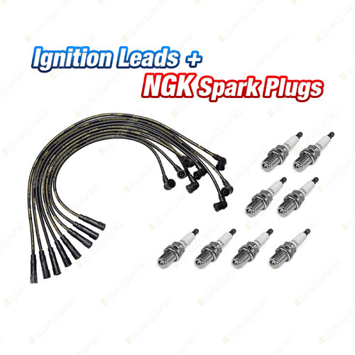 8 x NGK Spark Plugs + Bosch Leads for Land Rover Discovery 22L 23D 37L 35L 826mm