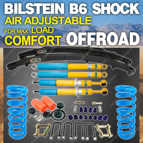 Bilstein Shock Strut Coil EFS Leaf Air Bag 50mm Lift Kit for Toyota Hilux KUN26