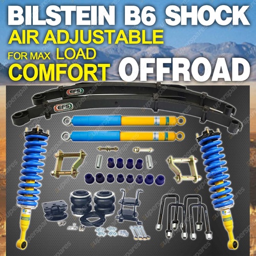 Bilstein Shock Pre Assembled Strut Leaf Air Bag 50mm Lift Kit for Mazda BT-50