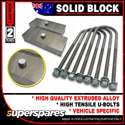 4" 100mm Solid Lowering Block Kit for Toyota Universal With U-Bolts 19mm Pin
