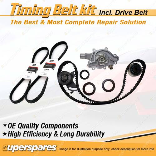 Timing Belt Kit & Gates Belt for Toyota Landcruiser BUNDERA LJ70 2.4L 2LT Inj