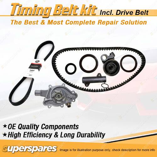 Timing Belt Kit & Gates Drive Belt for Toyota Coaster HZB50R HZB50 Bus 4.2L 1HZ