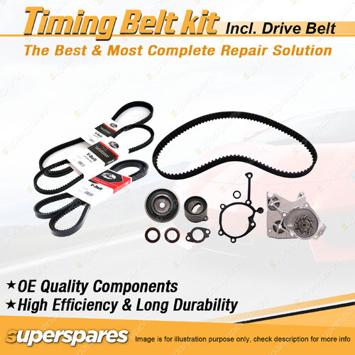 Timing Belt Kit & Gates Drive Belt for Mazda E2000 2.0L SOHC FE 1996-1998