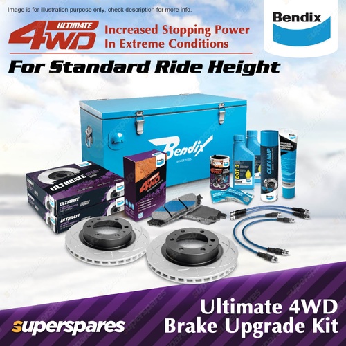 Bendix Front Ultimate 4WD Brake Upgrade Kit for Isuzu D-Max TFR TFS Standard