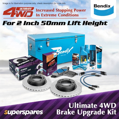 2" Lift Bendix Front Ultimate 4WD Brake Upgrade Kit for Isuzu D-Max TFR TFS