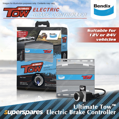 Bendix Rear Ultimate Tow Electric Brake Controller Suitable for 12V-24V Vehicles